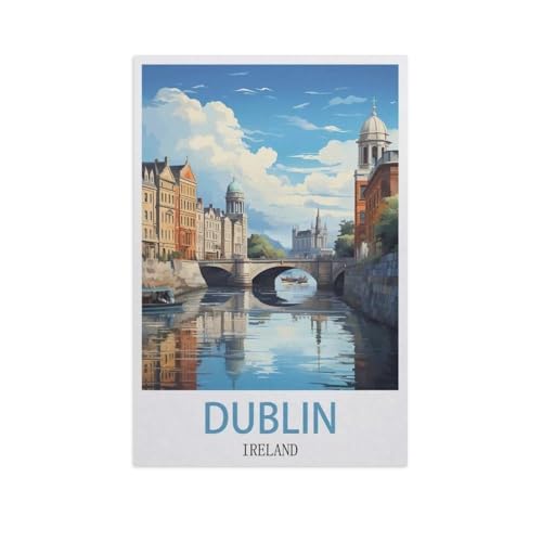 1000-Stück Puzzle Für Erwachsene Und Kinder-Papier Puzzle，Dublin, Irland，Familie Interaktive Spiele Große Ferien Freizeit（38x26cm）-AI76 von GSBRSNTS
