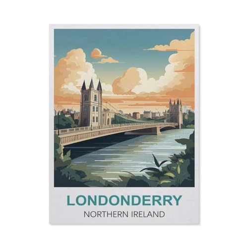 1000-Stück Puzzle Für Erwachsene Und Kinder-Papier Puzzle，Londonderry, Nordirland，Familie Interaktive Spiele Große Ferien Freizeit（38x26cm）-S61 von GSBRSNTS