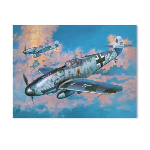 1000 Teile Puzzle Für Erwachsene Und Kinder，Bomber Fighter Militär Flugzeug，Stressabbau Herausforderung Bodenpuzzle DIY Home Wanddekoration（75x50cm）-G100 von GSBRSNTS