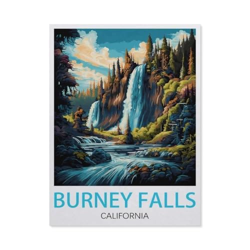 1000 Teile Puzzle Für Erwachsene Und Kinder，Burney Falls, Kalifornien，Stressabbau Herausforderung Bodenpuzzle DIY Home Wanddekoration（50x70cm）-W39 von GSBRSNTS