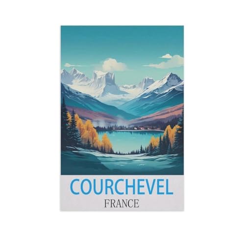 1000 Teile Puzzle Für Erwachsene Und Kinder，Courchevel, Frankreich，Stressabbau Herausforderung Bodenpuzzle DIY Home Wanddekoration（75x50cm）-AK32 von GSBRSNTS