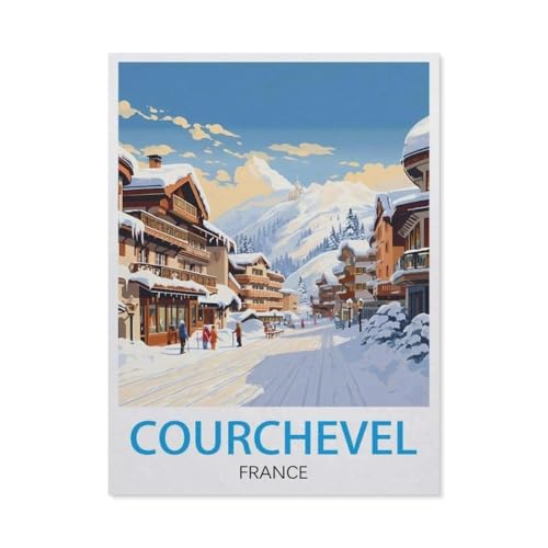 1000 Teile Puzzle Für Erwachsene Und Kinder，Courchevel, Frankreich，Stressabbau Herausforderung Bodenpuzzle DIY Home Wanddekoration（75x50cm）-V66 von GSBRSNTS