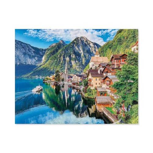 1000 Teile Puzzle Für Erwachsene Und Kinder，Hallstatt，Stressabbau Herausforderung Bodenpuzzle DIY Home Wanddekoration（75x50cm）-C59 von GSBRSNTS