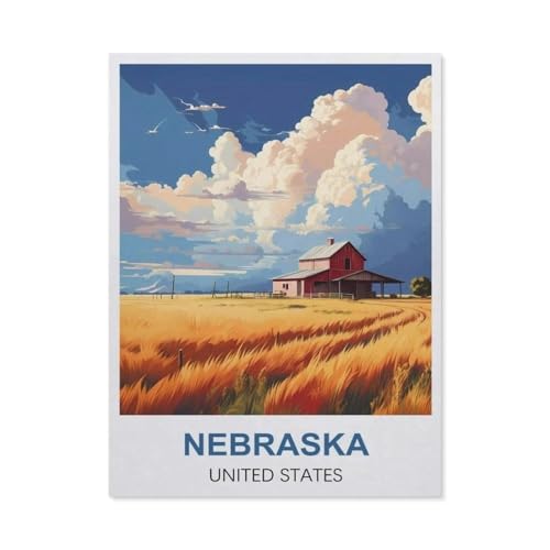 1000 Teile Puzzle Für Erwachsene Und Kinder，Nebraska, Vereinigten Staaten，Stressabbau Herausforderung Bodenpuzzle DIY Home Wanddekoration（75x50cm）-S71 von GSBRSNTS