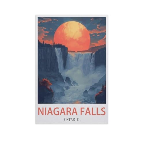 1000 Teile Puzzle Für Erwachsene Und Kinder，Niagarafälle, Ontario，Stressabbau Herausforderung Bodenpuzzle DIY Home Wanddekoration（75x50cm）-AI86 von GSBRSNTS