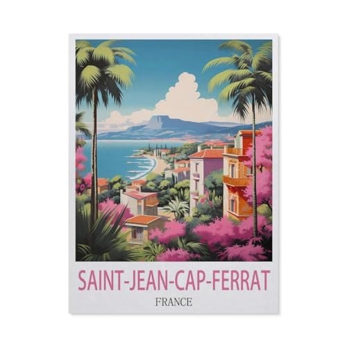 1000 Teile Puzzle Für Erwachsene Und Kinder，Saint-Jean-Cap-Ferrat, Frankreich，Stressabbau Herausforderung Bodenpuzzle DIY Home Wanddekoration（75x50cm）-P79 von GSBRSNTS
