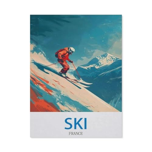 1000 Teile Puzzle Für Erwachsene Und Kinder，Ski, Frankreich，Stressabbau Herausforderung Bodenpuzzle DIY Home Wanddekoration（75x50cm）-P6 von GSBRSNTS