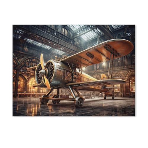 1000 Teile Puzzle Für Erwachsene Und Kinder，Steampunk Luftfahrt，Stressabbau Herausforderung Bodenpuzzle DIY Home Wanddekoration（38x26cm）-AE45 von GSBRSNTS