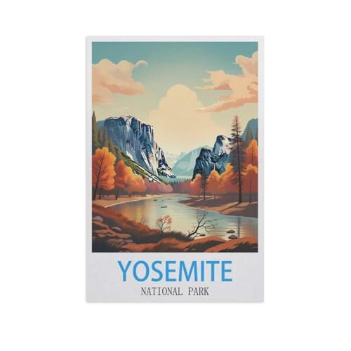1000 Teile Puzzle Holz，Yosemite Nationalpark，Kreative Schwierige Puzzles Pädagogisches Stressfreisetzung Spielzeug Für Erwachsene Kinder，Haus Dekoration Geschenk（75x50cm）-AI7 von GSBRSNTS