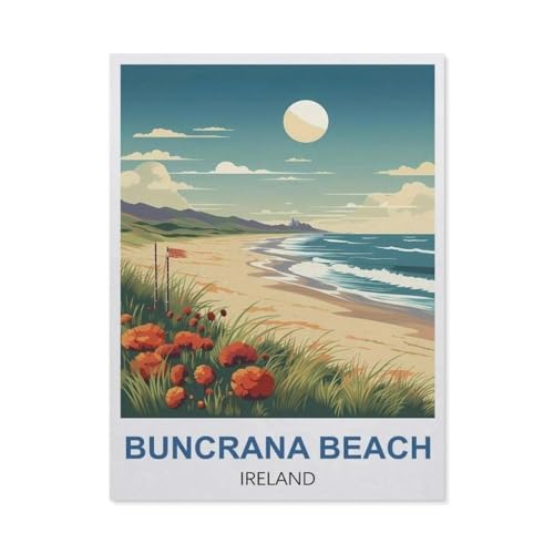 1000 Teile Puzzle Papier，Buncrana Strand, Irland，Kreative Schwierige Puzzles Pädagogisches Stressfreisetzung Spielzeug Für Erwachsene Kinder，Haus Dekoration Geschenk（38x26cm）-S65 von GSBRSNTS