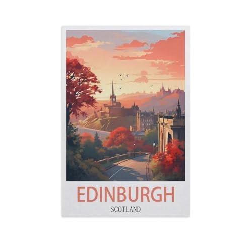 1000 Teile Puzzle Papier，Edinburgh, Schottland，Kreative Schwierige Puzzles Pädagogisches Stressfreisetzung Spielzeug Für Erwachsene Kinder，Haus Dekoration Geschenk（38x26cm）-AI80 von GSBRSNTS