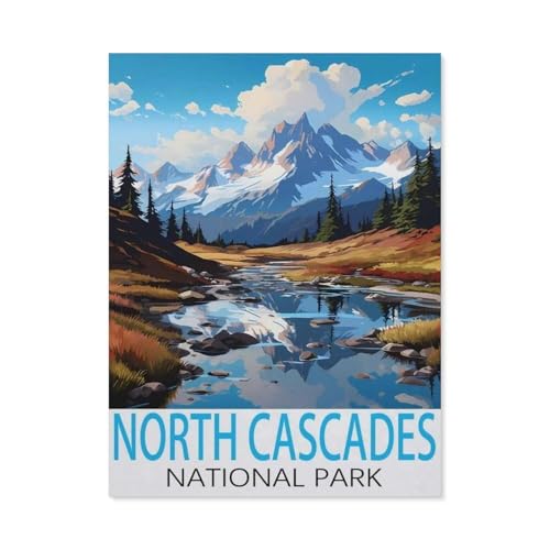 1000 Teile Puzzle Papier，North-Cascades-Nationalpark,Kreative Schwierige Puzzles Pädagogisches Stressfreisetzung Spielzeug Für Erwachsene Kinder，Haus Dekoration Geschenk（50x70cm）-M78 von GSBRSNTS