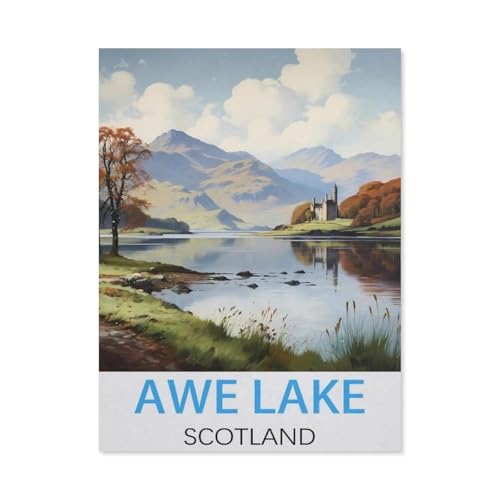 1000Pcs，Awe Lake, Schottland Vintage-Reiseposter，Erwachsenen Dekompression Spiel Puzzle Studenten Spielzeug Für Kinder Weihnachten Geburtstagsgeschenke（38x26cm）-L16 von GSBRSNTS