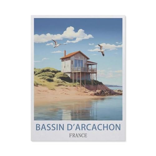 1000Pcs，Bassin d'Arcachon, Frankreich，Erwachsenen Dekompression Spiel Puzzle Studenten Spielzeug Für Kinder Weihnachten Geburtstagsgeschenke（38x26cm）-R76 von GSBRSNTS