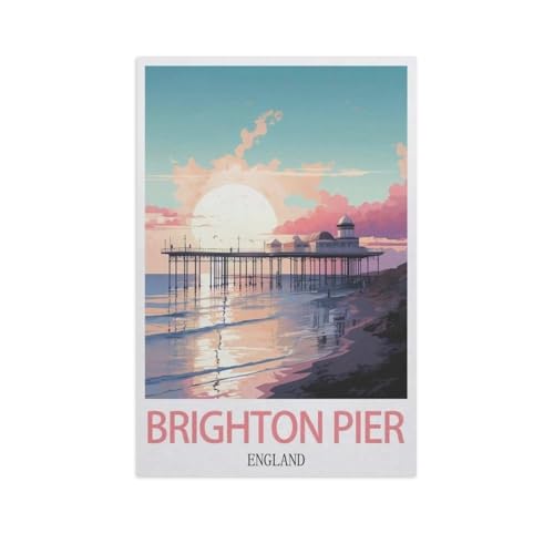 1000Pcs，Brighton Pier, England，Erwachsenen Dekompression Spiel Puzzle Studenten Spielzeug Für Kinder Weihnachten Geburtstagsgeschenke（38x26cm）-AI64 von GSBRSNTS