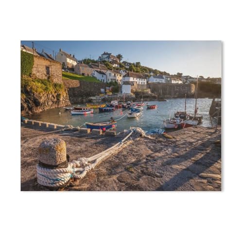 1000Pcs，Fischerdorf Coverack in Cornwall, Südengland，Erwachsenen Dekompression Spiel Puzzle Studenten Spielzeug Für Kinder Weihnachten Geburtstagsgeschenke（75x50cm）-AD50 von GSBRSNTS