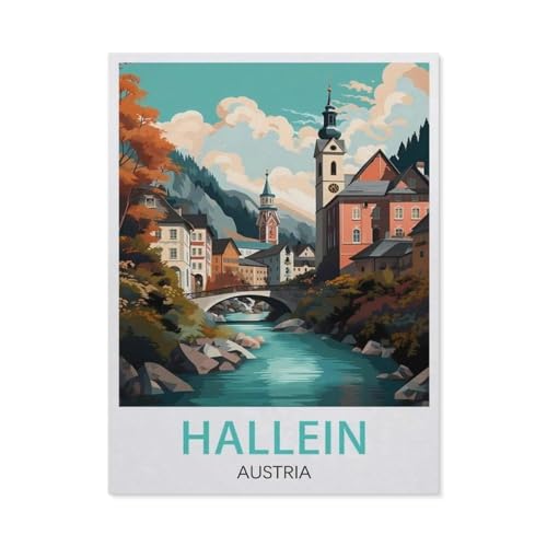 1000Pcs，Hallein, Österreich，Jigsaw Adult Decompression Game Puzzle Studenten Spielzeug Für Kinder Weihnachten Geburtstagsgeschenke（75x50cm）-W14 von GSBRSNTS