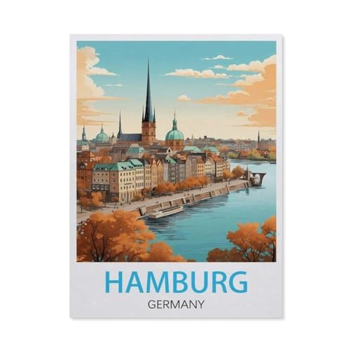 1000Pcs，Hamburg, Deutschland，Erwachsenen Dekompression Spiel Puzzle Studenten Spielzeug Für Kinder Weihnachten Geburtstagsgeschenke（50x70cm）-T98 von GSBRSNTS