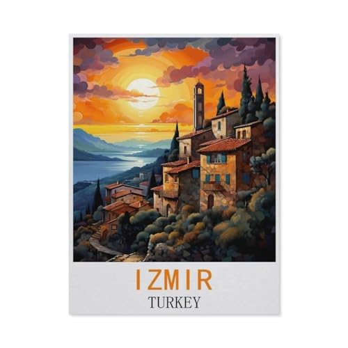1000Pcs，Izmir Türkei Vintage-Reiseplakate，Jigsaw Adult Decompression Game Puzzle Studenten Spielzeug Für Kinder Weihnachten Geburtstagsgeschenke（50x70cm）-N35 von GSBRSNTS