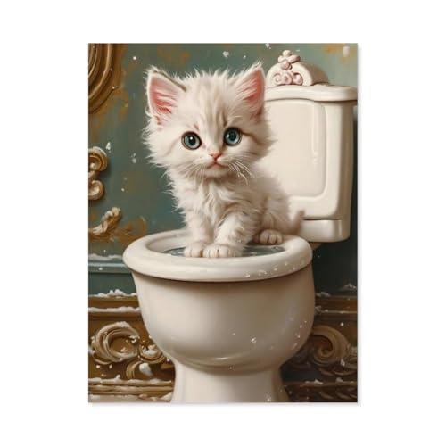 1000Pcs，Katze in der Toilette，Jigsaw Adult Decompression Game Puzzle Studenten Spielzeug Für Kinder Weihnachten Geburtstagsgeschenke（50x70cm）-G75 von GSBRSNTS