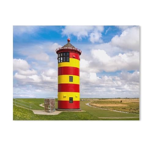 1000Pcs，Leuchtturm Pilsum，Erwachsenen Dekompression Spiel Puzzle Studenten Spielzeug Für Kinder Weihnachten Geburtstagsgeschenke（38x26cm）-AE96 von GSBRSNTS