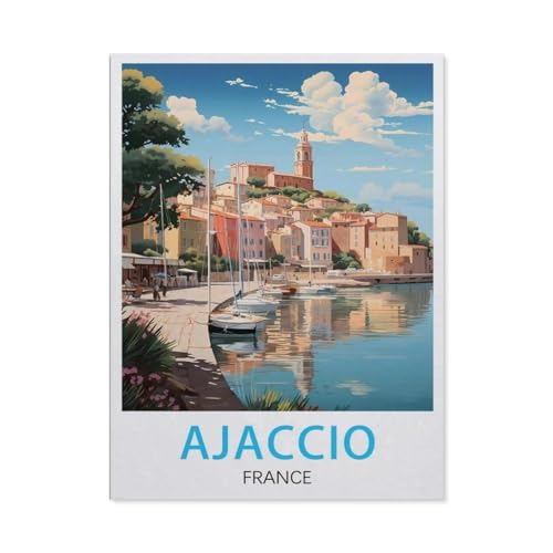 Ajaccio, Frankreich，Puzzle 1000 Teile Holz Puzzle Geeignet Für Erwachsene Kinder Familien Stressabbau Puzzlespiele（75x50cm）-U45 von GSBRSNTS