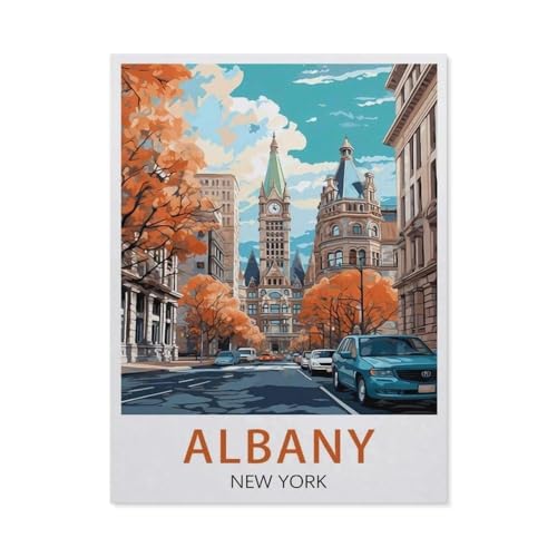 Albany, New York，Puzzles für Erwachsene 1000 Teile, Klassische Puzzle Puzzle Schwierig für Erwachsene Teenager Freizeit Spaß Spiel Spielzeug （38x26cm）-V10 von GSBRSNTS