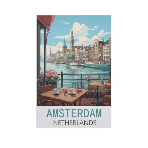 Amsterdam, Niederlande，1000 Teile Puzzle Erwachsene Dekompressionsspielzeug Erwachsene Ideales Pädagogisches Puzzle Erwachsene Spiele Geschenk（50x70cm）-AM79 von GSBRSNTS