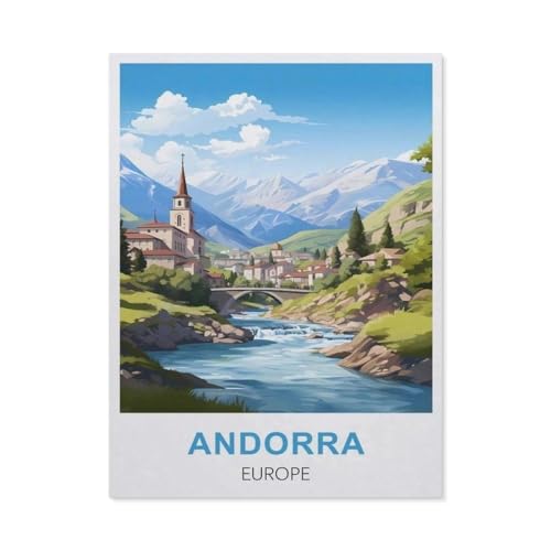Andorra, Europa，Puzzles 1000 Teile für Erwachsene, Klassische Puzzle Kinder Puzzle Herausfordernde Und Schwierige Rätsel für Erwachsene Und Jugendliche（50x70cm）-R39 von GSBRSNTS