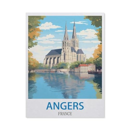 Angers, Frankreich，Puzzle 1000 Teile Holz Puzzle Geeignet Für Erwachsene Kinder Familien Stressabbau Puzzlespiele（75x50cm）-Q4 von GSBRSNTS