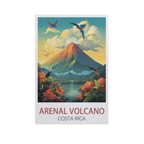 Arenal-Vulkan, Costa Rica，1000 Teile Puzzle Erwachsene Dekompressionsspielzeug Erwachsene Ideales Pädagogisches Puzzle Erwachsene Spiele Geschenk（50x70cm）-AN52 von GSBRSNTS