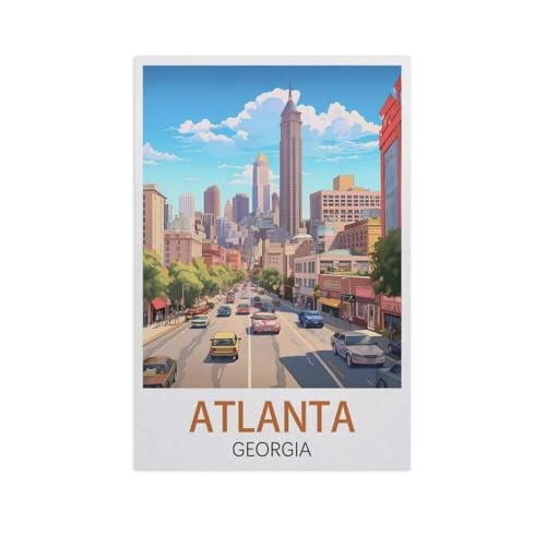 Atlanta, Georgia，Holz Puzzle 1000 Teile Spielzeug Für Erwachsene Dekompressionsspiel（75x50cm）-AN48 von GSBRSNTS