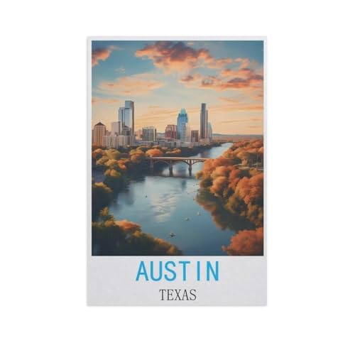 Austin, Texas，Puzzle 1000 Teile für Erwachsene, Klassische Puzzle Teenager Jungen Mädchen Puzzle Puzzles Spiele Pädagogisches Geschenk Home Decor（38x26cm）-AM67 von GSBRSNTS
