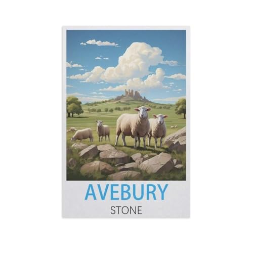 Avebury Stone，Puzzles 1000 Teile für Erwachsene, Klassische Puzzle Teenager Puzzle Perfektes Pädagogisches Geschenk für Jungen Und Mädchen（50x70cm）-AL26 von GSBRSNTS