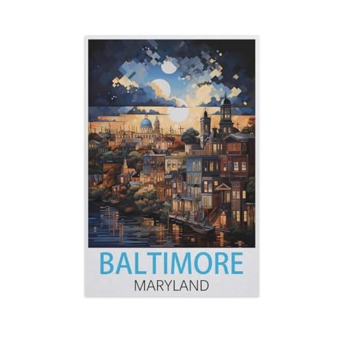 Baltimore, Maryland，Papier Landscape Puzzle, Jigsaw Puzzles 1000 Pieces, for Adult Kids Decompression Puzzle Nice Gifts（38x26cm）-AK59 von GSBRSNTS