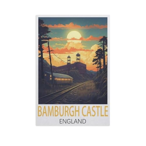 Bamburgh Castle, England，Puzzles, 1000-teiliges Puzzle Für Erwachsene Und Kinder Ab 10 Jahren（75x50cm）-AL24 von GSBRSNTS