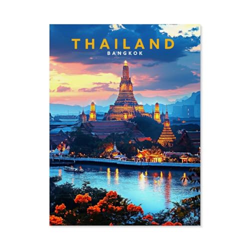 Bangkok，Puzzles 1000 Stück Puzzles Für Erwachsene Kinder Klassisches Familienpuzzle Indoor DIY Spielzeug Geburtstagsgeschenk（38x26cm）-AC56 von GSBRSNTS