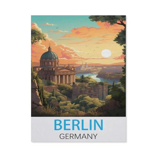 Berlin, Deutschland Vintage-Reiseposter，Puzzles für Erwachsene 1000 Teile, Klassische Puzzle Puzzle Schwierig für Erwachsene Teenager Freizeit Spaß Spiel Spielzeug （38x26cm）-J36 von GSBRSNTS