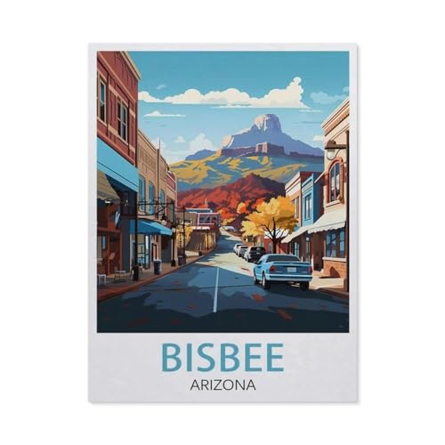 Bisbee, Arizona，Puzzle 1000 Teile Holz Puzzle Erwachsene Kinder Lernspielzeug Familie Dekompressionsspiel（75x50cm）-X34 von GSBRSNTS