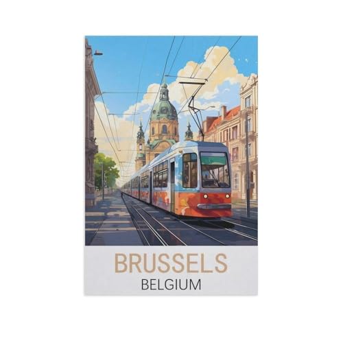 Brüssel, Belgien，Puzzles 1000 Teile für Erwachsene, Klassische Puzzle Kinder Puzzle Herausfordernde Und Schwierige Rätsel für Erwachsene Und Jugendliche（38x26cm）-AM71 von GSBRSNTS