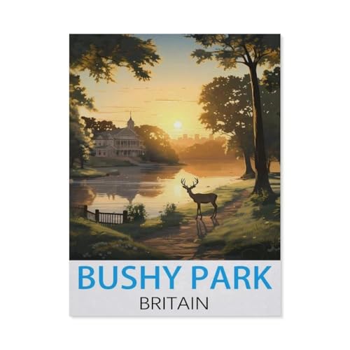 Bushy Park Großbritannien，Puzzles 1000 Teile für Erwachsene, Klassische Puzzle Jungen Mädchen Puzzle für Kinder Teenager Lernspiel Spielzeug（75x50cm）-T62 von GSBRSNTS