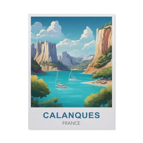 Calanques, Frankreich，Puzzles 1000 Teile für Erwachsene, Klassische Puzzle Jungen Mädchen Puzzle für Kinder Teenager Lernspiel Spielzeug（75x50cm）-S89 von GSBRSNTS