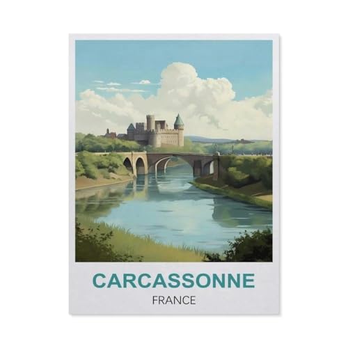 Carcassonne, Frankreich，Puzzles für Erwachsene 1000 Teile, Klassische Puzzle Puzzle Schwierig für Erwachsene Teenager Freizeit Spaß Spiel Spielzeug （38x26cm）-R42 von GSBRSNTS