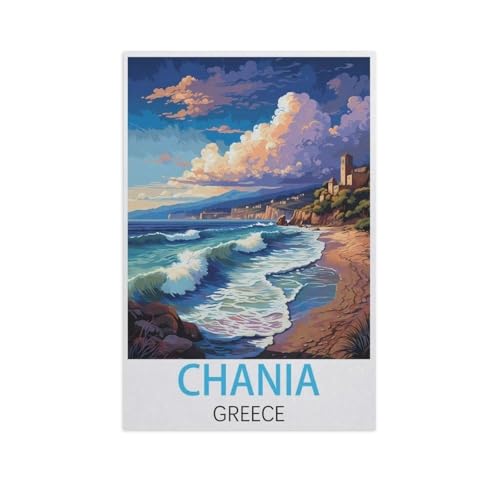 Chania, Griechenland，Puzzle 1000 Teile für Erwachsene, Klassische Puzzle Teenager Jungen Mädchen Puzzle Puzzles Spiele Pädagogisches Geschenk Home Decor（38x26cm）-AK48 von GSBRSNTS