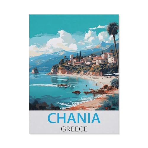 Chania, Griechenland Vintage-Reiseposter，Puzzle 1000 Teile Erwachsene Kinde Spaß Lernspielzeug Geschenke（75x50cm）-K24 von GSBRSNTS