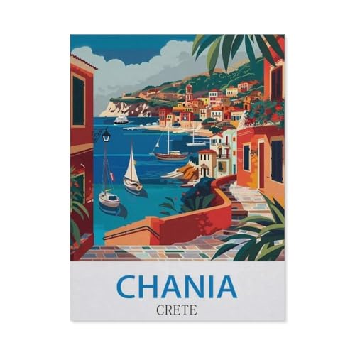 Chania, Kreta, Griechenland，Puzzles für Erwachsene 1000 Teile, Klassische Puzzle Puzzle Schwierig für Erwachsene Teenager Freizeit Spaß Spiel Spielzeug （38x26cm）-O50 von GSBRSNTS