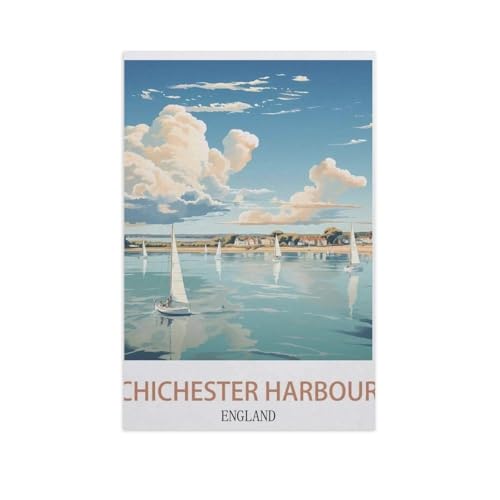 Chichester Harbour, England，Puzzles 1000 Teile für Erwachsene, Klassische Puzzle Teenager Puzzle Perfektes Pädagogisches Geschenk für Jungen Und Mädchen（38x26cm）-AN45 von GSBRSNTS