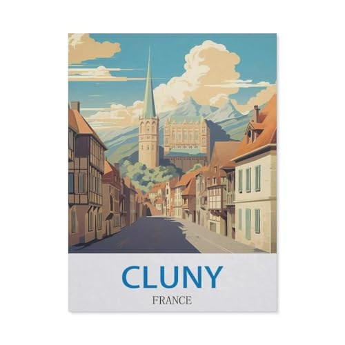 Cluny, Frankreich，Puzzle 1000 Teile Erwachsene Kinde Spaß Lernspielzeug Geschenke（38x26cm）-Q11 von GSBRSNTS