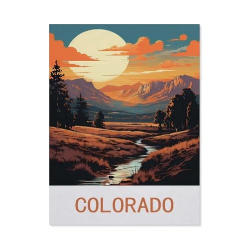 Colorado Vintage-Reiseposter，Puzzle 1000 Teile Erwachsene Kinde Spaß Lernspielzeug Geschenke（38x26cm）-N16 von GSBRSNTS