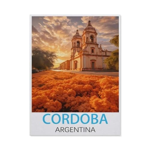 Córdoba, Argentinien Vintage-Reiseposter，Puzzles, 1000-teiliges Puzzle Für Erwachsene Und Kinder Ab 10 Jahren（75x50cm）-J38 von GSBRSNTS